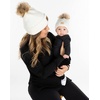 image:imageFunky Junque Baby Pom Pom Beanie  Soft Knit Infant Winter Hat for Baby Girls amp Boys Cozy Warm Newborn Beanie 012 MonthsDiagonal Basketweave Pattern  White