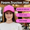 image:imageFunky Junque Blank Mesh Foam Lightweight Snapback Trucker Hat3 Pack  Black  Hot Pink  Neon Yellow