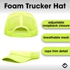 image:imageFunky Junque Blank Mesh Foam Lightweight Snapback Trucker Hat3 Pack  Black  Hot Pink  Neon Yellow