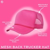 image:imageFunky Junque Blank Mesh Foam Lightweight Snapback Trucker Hat3 Pack  Hot Pink All