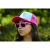 image:imageFunky Junque Blank Mesh Foam Lightweight Snapback Trucker Hat3 Pack  WhiteHot Pink All