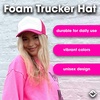 image:imageFunky Junque Blank Mesh Foam Lightweight Snapback Trucker Hat3 Pack  WhiteHot Pink All