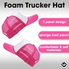 image:imageFunky Junque Blank Mesh Foam Lightweight Snapback Trucker Hat3 Pack  WhiteHot Pink All