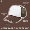 image:imageFunky Junque Blank Mesh Foam Lightweight Snapback Trucker HatBrownWhite