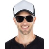 image:imageFunky Junque Blank Mesh Foam Lightweight Snapback Trucker HatHat BlackWhite  Sunglasses Black