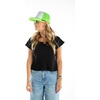 image:imageFunky Junque Blank Mesh Foam Lightweight Snapback Trucker HatHat Neon LimeWhite  Sunglasses Neon Lime