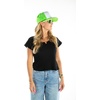 image:imageFunky Junque Blank Mesh Foam Lightweight Snapback Trucker HatHat Neon LimeWhite  Sunglasses Neon Lime