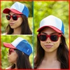 image:imageFunky Junque Blank Mesh Foam Lightweight Snapback Trucker HatHat RedWhiteBlue  Sunglasses Red