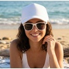image:imageFunky Junque Blank Mesh Foam Lightweight Snapback Trucker HatHat White  Sunglasses White