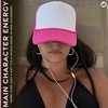 image:imageFunky Junque Blank Mesh Foam Lightweight Snapback Trucker HatWhiteHot Pink