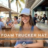 image:imageFunky Junque Blank Mesh Foam Lightweight Snapback Trucker HatWhiteKhaki