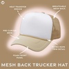 image:imageFunky Junque Blank Mesh Foam Lightweight Snapback Trucker HatWhiteKhaki