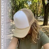 image:imageFunky Junque Blank Mesh Foam Lightweight Snapback Trucker HatWhiteKhaki