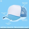 image:imageFunky Junque Blank Mesh Foam Lightweight Snapback Trucker HatWhiteLight Blue