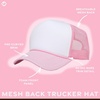 image:imageFunky Junque Blank Mesh Foam Lightweight Snapback Trucker HatWhiteLight Pink