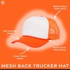 image:imageFunky Junque Blank Mesh Foam Lightweight Snapback Trucker HatWhiteNeon Orange