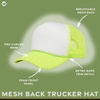 image:imageFunky Junque Blank Mesh Foam Lightweight Snapback Trucker HatWhiteNeon Yellow