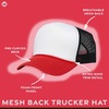 image:imageFunky Junque Blank Mesh Foam Lightweight Snapback Trucker HatWhiteRedBlack