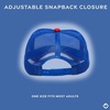 image:imageFunky Junque Blank Mesh Foam Lightweight Snapback Trucker HatWhiteRedRoyal Blue