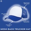 image:imageFunky Junque Blank Mesh Foam Lightweight Snapback Trucker HatWhiteRoyal Blue