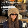 image:imageFunky Junque Faux Fur Lined Winter Headband  Long Fur  BlackLong Fur  Natural Mix