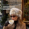 image:imageFunky Junque Faux Fur Lined Winter Headband  Long Fur  BlackSnow Leopard  Beige