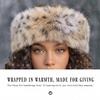 image:imageFunky Junque Faux Fur Lined Winter Headband  Long Fur  BlackSnow Leopard  Beige