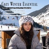 image:imageFunky Junque Faux Fur Lined Winter Headband  Long Fur  BlackSnow Leopard  Light Grey