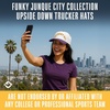image:imageFunky Junque Upside Down City 2 Tone Trucker Hat Embroidered Baseball CapLos Angeles  PurpleBeige