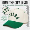 image:imageFunky Junque Upside Down City 2 Tone Trucker Hat Embroidered Baseball CapPhilly  GreenBeige