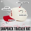 image:imageFunky Junque Upside Down City 2 Tone Trucker Hat Embroidered Baseball CapSan Francisco  RedBeige