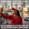 image:imageFunky Junque Upside Down City 2 Tone Trucker Hat Embroidered Baseball CapTampa Bay  RedBeige