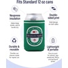 image:imageIndividual 12 Oz Beer Can Cooler  Game Day  GreenWhite6 Pack  Headache Again  Green