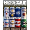 image:imageIndividual 12 Oz Beer Can Cooler  Game Day  GreenWhite8 Pack  Beer Bundle