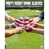 image:imageIndividual 12 Oz Beer Can Cooler  Game Day  GreenWhiteChugweiser  WhiteRed