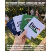 image:imageIndividual 12 Oz Beer Can Cooler  Game Day  GreenWhiteFore  White