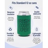 image:imageIndividual 12 Oz Beer Can Cooler  Game Day  GreenWhiteIrish Goodbye Expert  Green