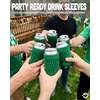 image:imageIndividual 12 Oz Beer Can Cooler  Game Day  GreenWhiteIrish Goodbye Expert  Green