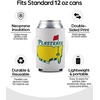 image:imageIndividual 12 Oz Beer Can Cooler  Game Day  GreenWhitePlastered  White