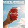 image:imageIndividual 12 Oz Beer Can Cooler  Game Day  GreenWhiteShank You Come Again  Red
