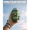 image:imageIndividual 12 Oz Beer Can Cooler  Game Day  GreenWhiteSwingers Club  Green