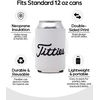 image:imageIndividual 12 Oz Beer Can Cooler  Game Day  GreenWhiteTitties  White