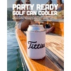 image:imageIndividual 12 Oz Beer Can Cooler  Game Day  GreenWhiteTitties  White