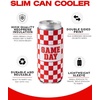 image:imageSlim Can Cooler  5 Pk  Game Day WhiteGreenGame Day  WhiteRed