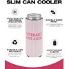 image:imageSlim Can Cooler  5 Pk  Game Day WhiteGreenLiterally Just A Girl  Pink Stripes