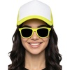 Hat (Neon Yellow/White) & Sunglasses (Neon Yellow)