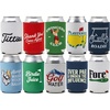image:imageIndividual 12 Oz Beer Can Cooler  Game Day  GreenWhite10 Pack  Golf Bundle