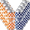 8 Pk - Game Day - 4 White/Navy & 4 White/Orange