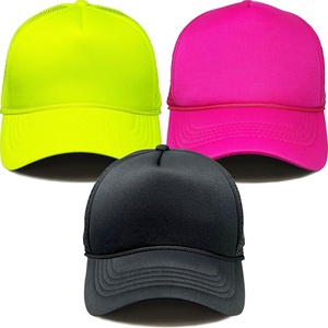 image:imageFunky Junque Blank Mesh Foam Lightweight Snapback Trucker Hat3 Pack  Black  Hot Pink  Neon Yellow
