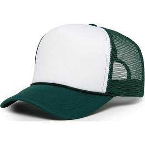 image:imageFunky Junque Blank Mesh Foam Lightweight Snapback Trucker HatWhiteDark Green
